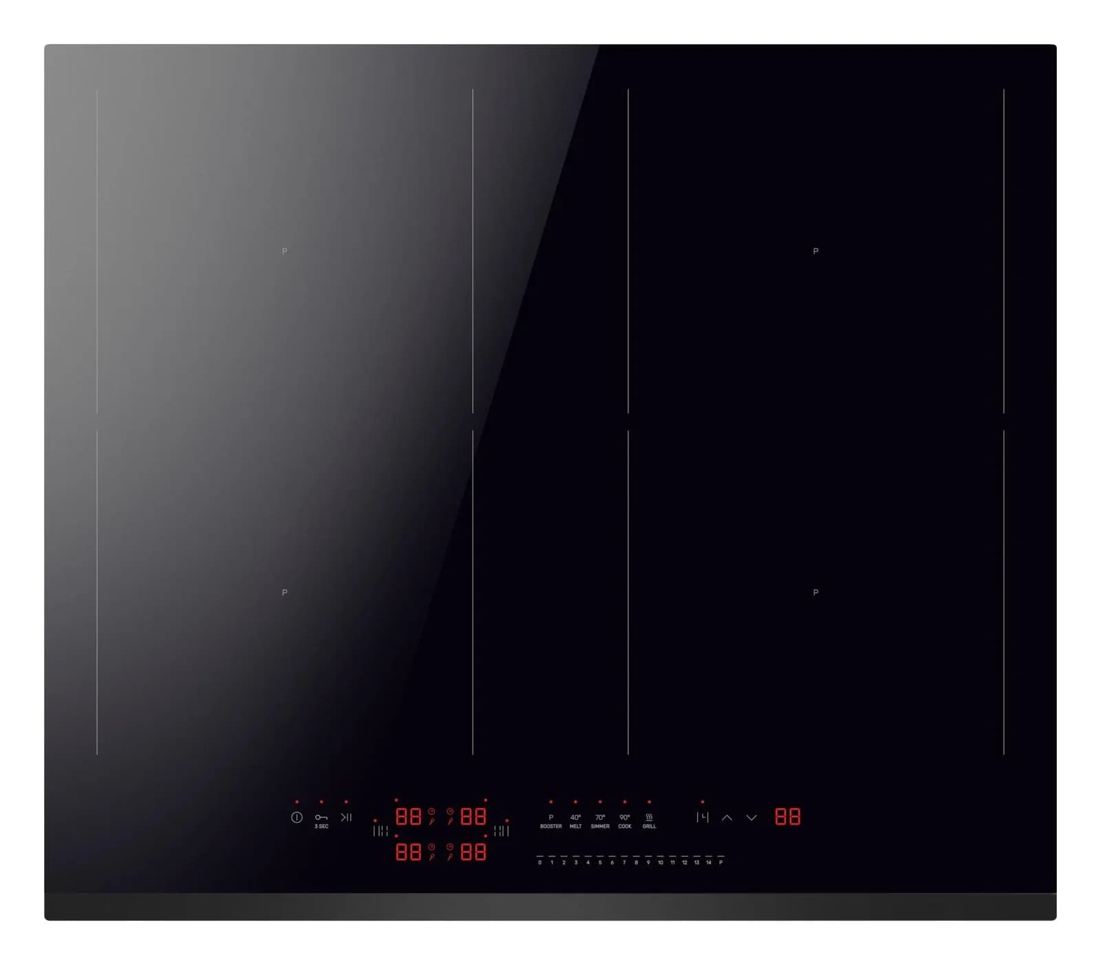 AMICA Induktions-Kochfeld schwarz 59,2cm mit Booster