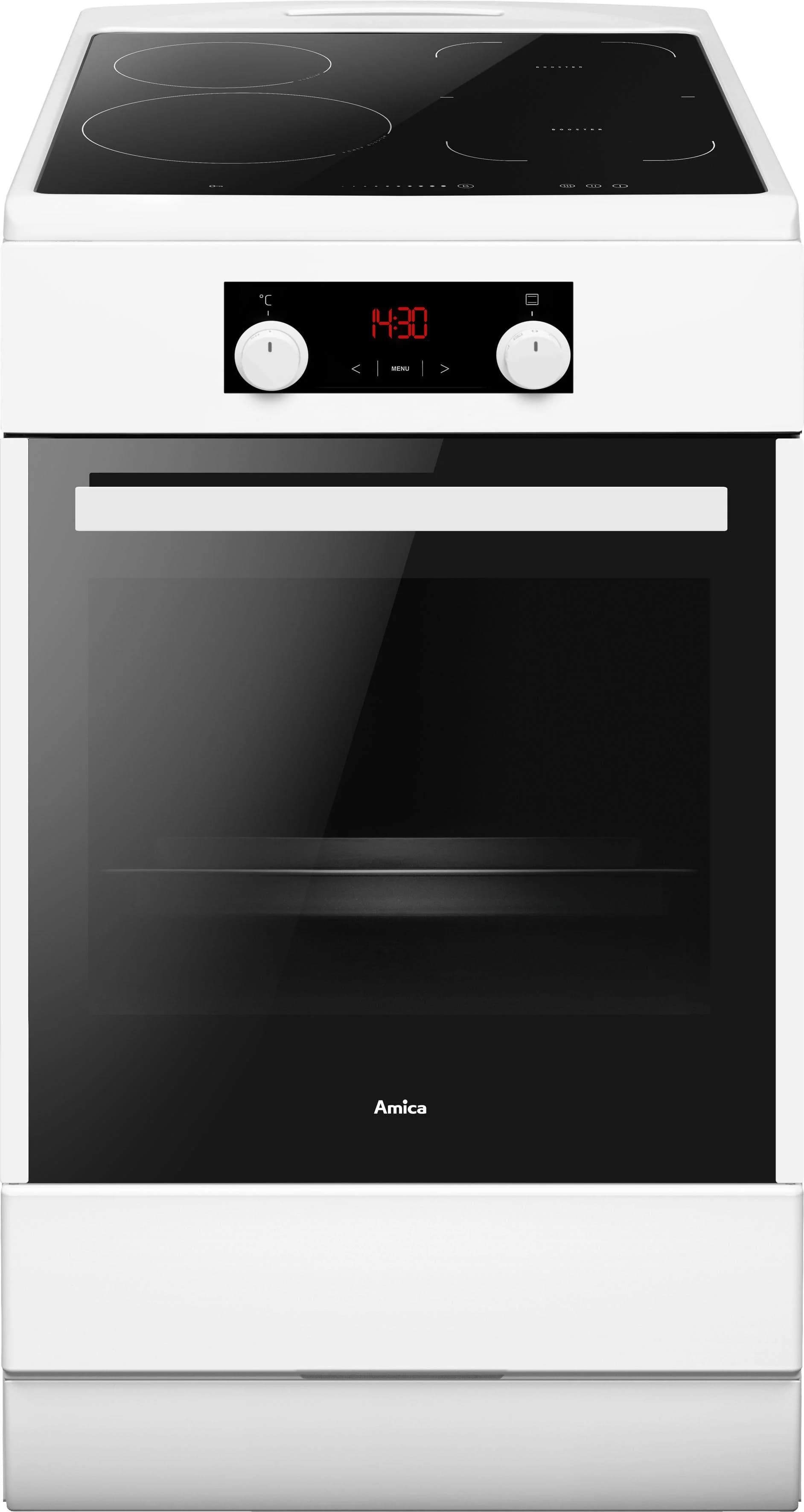 AMICA Induktions-Standherd SHI 905 150 Weiß Steam Clean