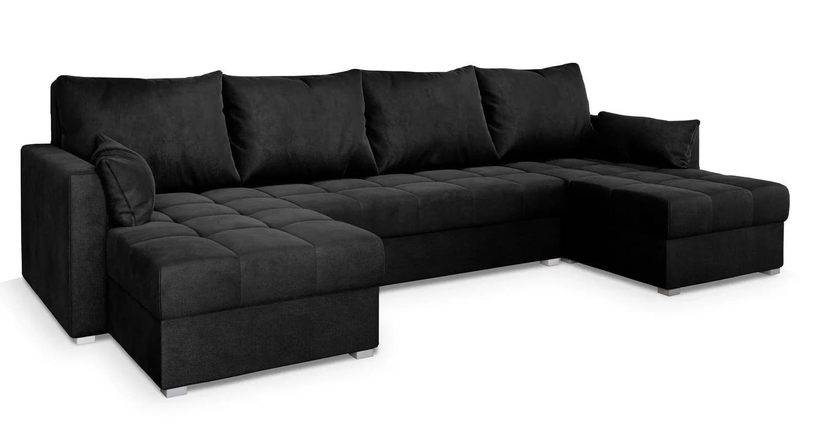 Masseno Ecksofa NAKO U-Form mit Schlaffunktion und Bettkasten