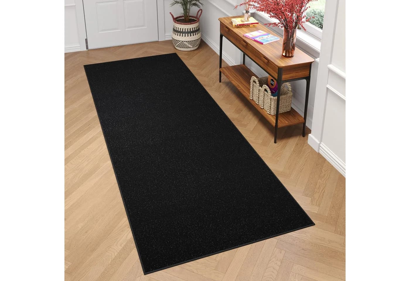 Tapiso Küchenläufer MONO Schwarz Modern