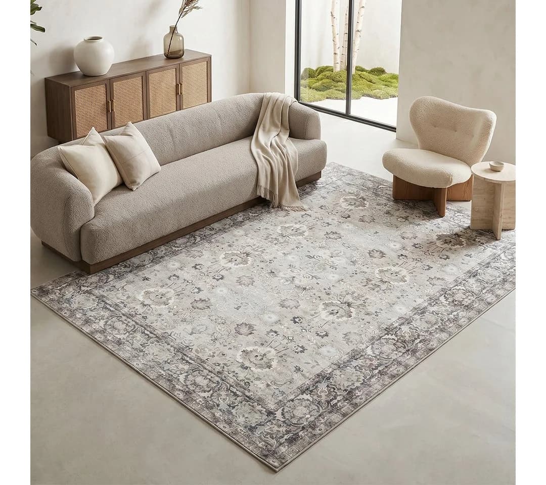Tapiso Orientteppich ISPAHAN Grau Orientalisch Kurzflor