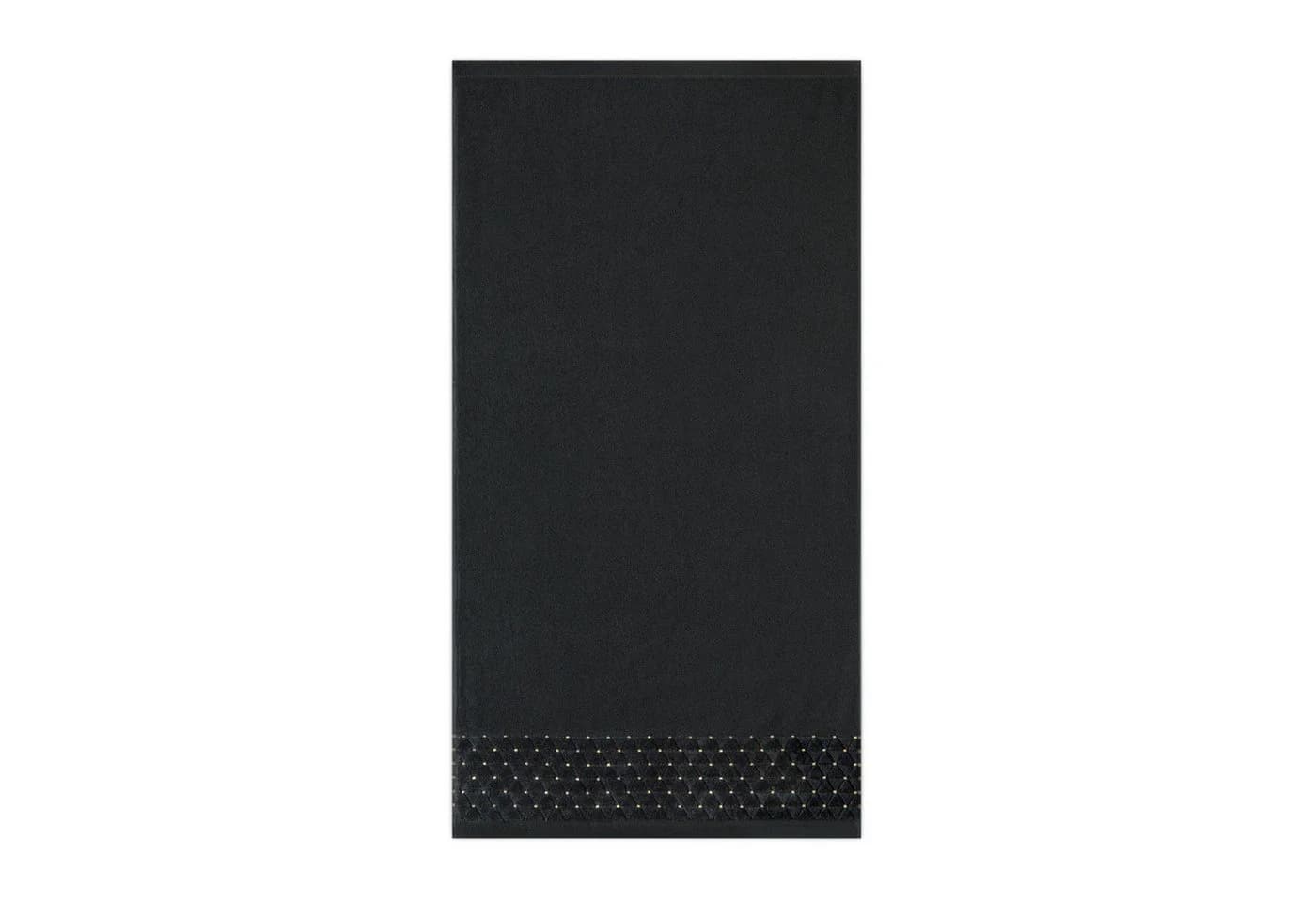 Zwoltex Gästehandtücher Oscar 4er-Set Schwarz 30x50 cm