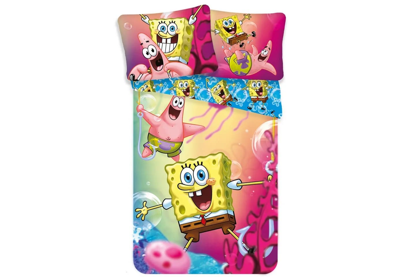 Sarcia.eu Kinderbettwäsche SpongeBob Bunt 100% Baumwolle