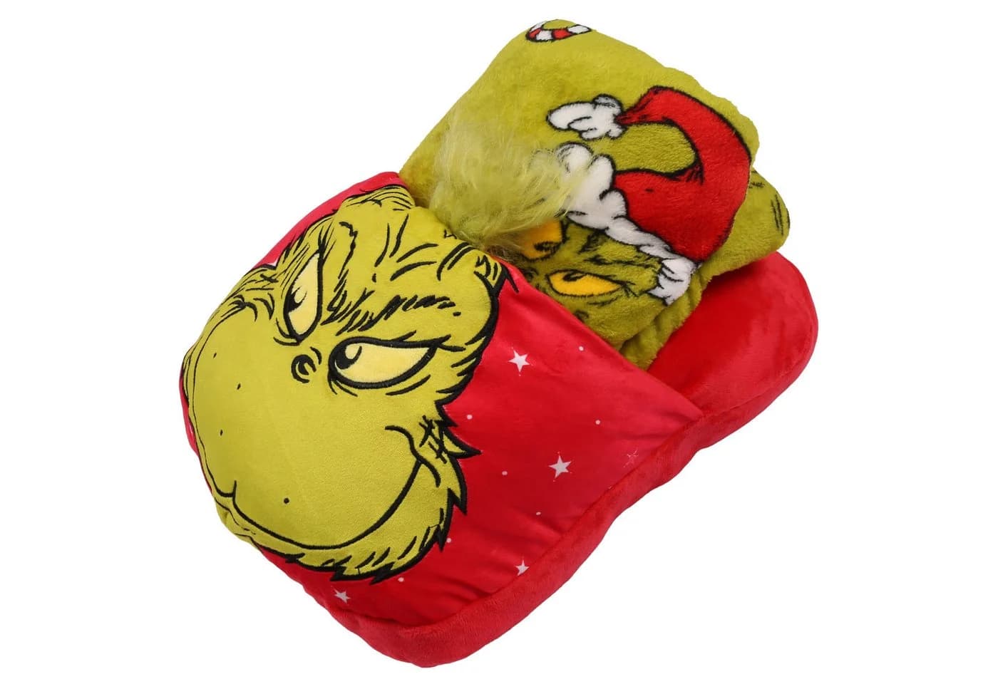 Sarcia.eu Fußwärmer Grinch Weihnachtsset mit Decke