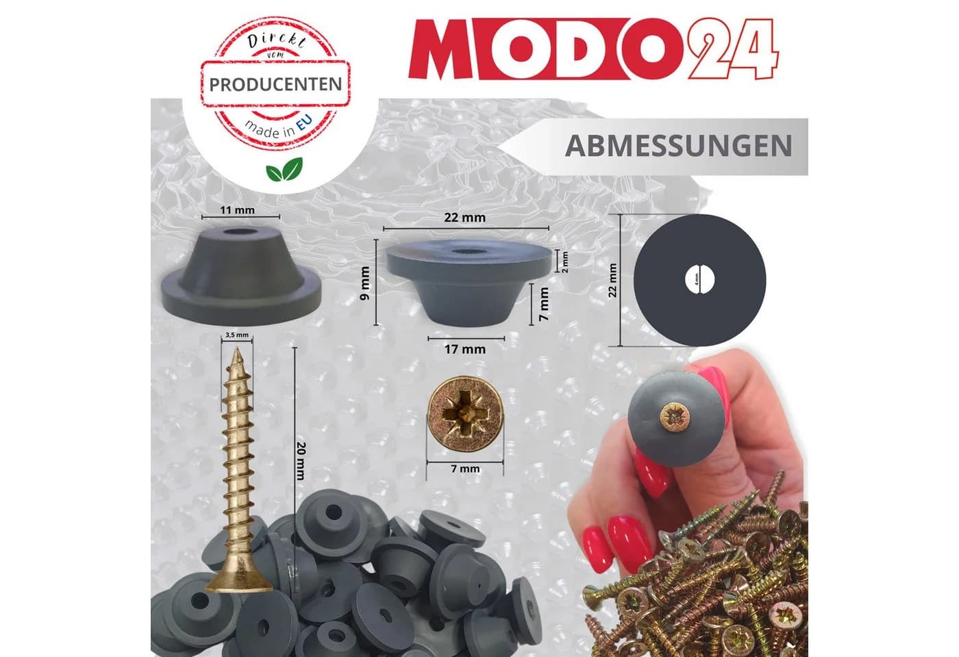 Modo24 Befestigungsset für Noppenfolie 100er Set