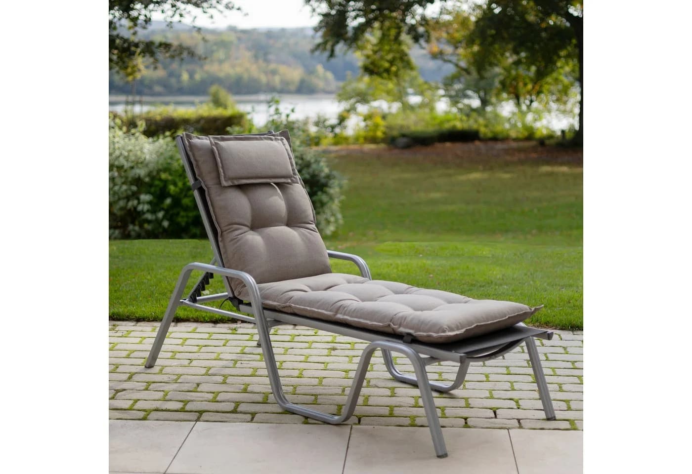 Herlag Liegenauflage Ava Polster Taupe UV-Schutz Extra Dick