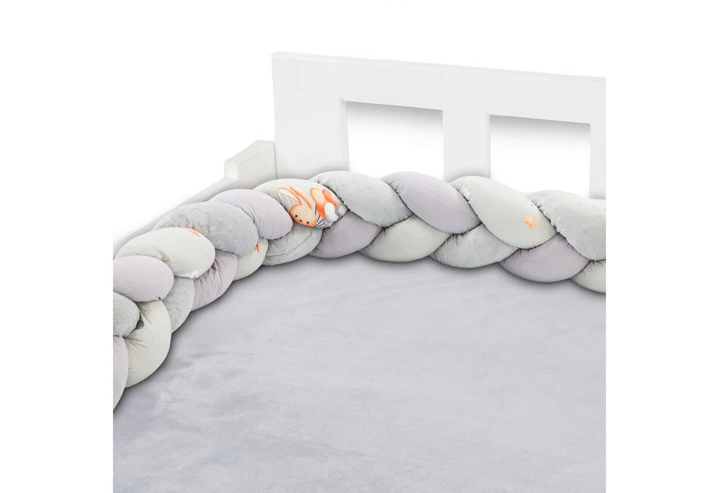 Totsy Baby Bettnestchen Bettschlange Grau Baumwolle Polyester