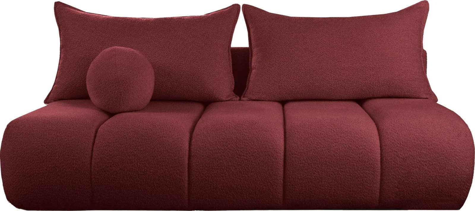 SCHLAFSOFA Milla mit Bettkasten Weinrot Rot Textil