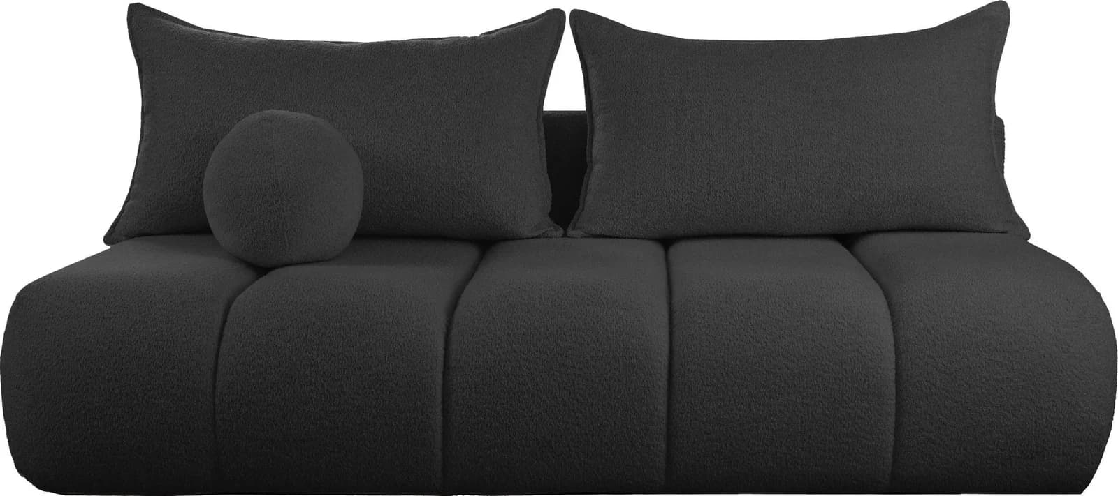 Schlafsofa Milla mit Bettkasten Schwarz