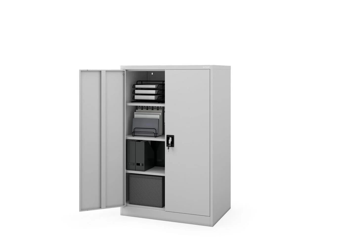 Jan Nowak Aktenschrank Metall Grau 90 cm