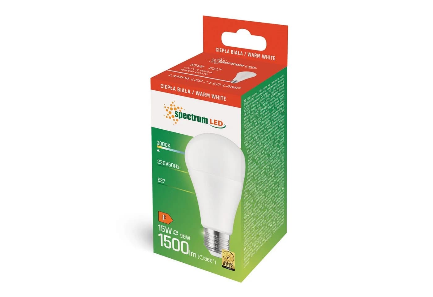 Spectrum LED-Leuchtmittel E27 15W 1500lm Warmweiß