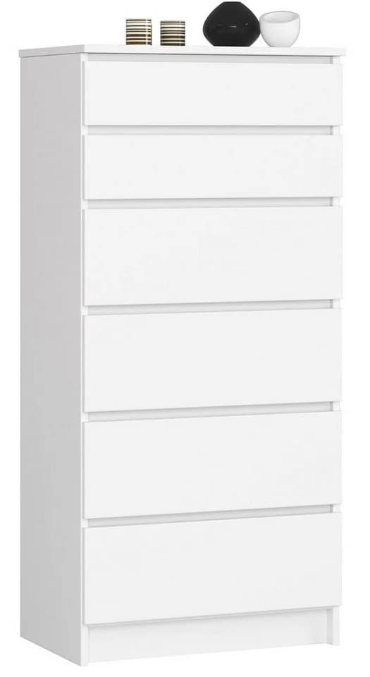 Raumhirsch Furniture Kommode mit 6 Schubladen 60 cm breit Holz Schrank, Highboard / Kommode 60 cm, Sideboard Organizer für jeden Raum