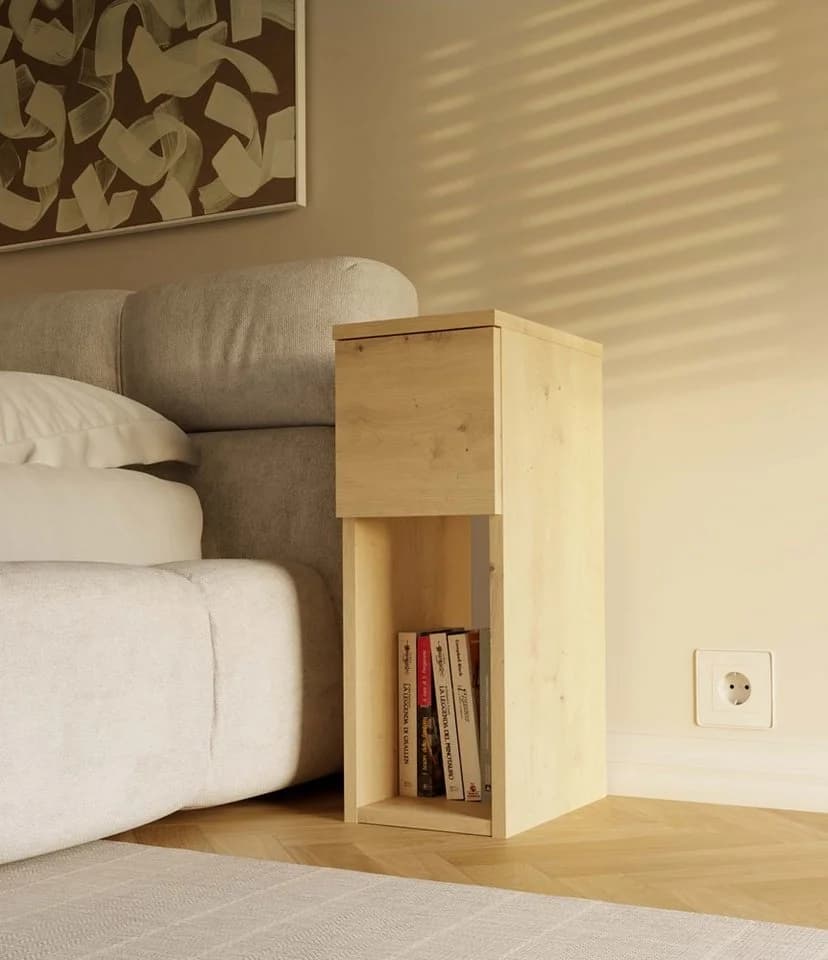 Raumhirsch Furniture Nachttisch GALAX mit Ablage und Schublade
