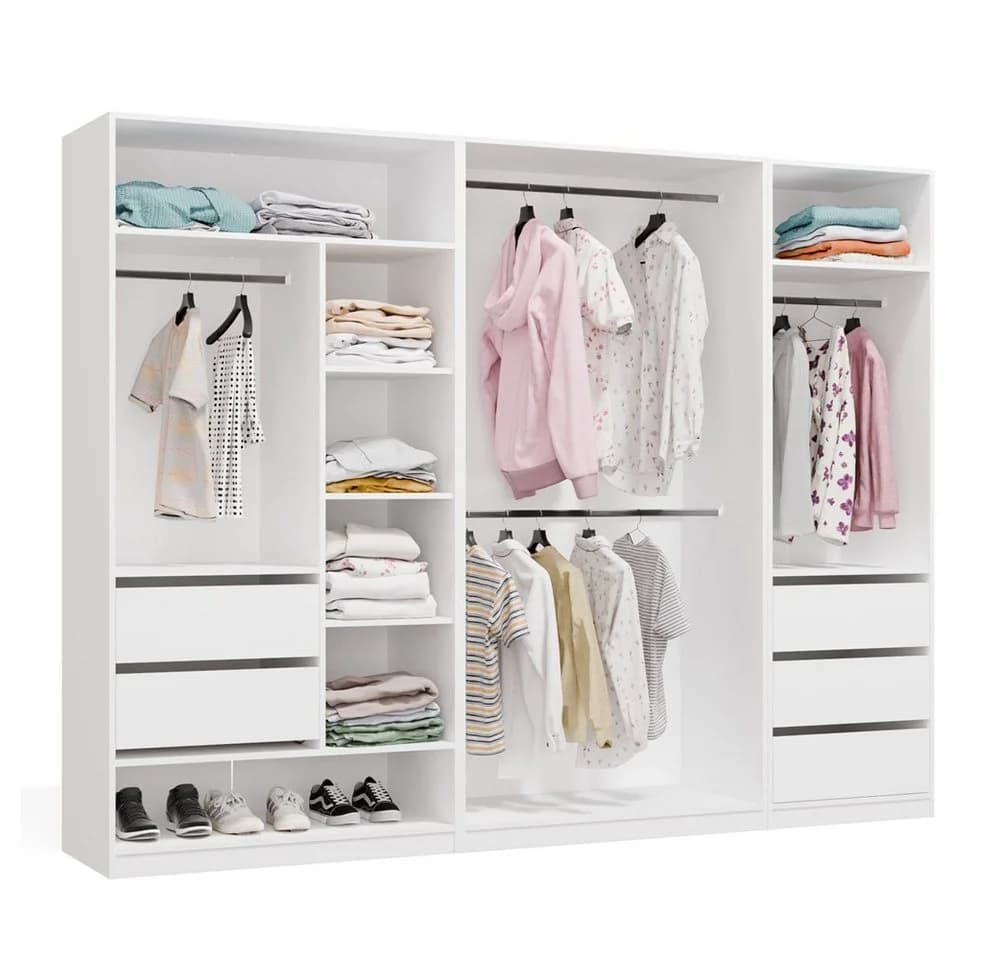 Raumhirsch Furniture Kleiderschrank Weiß Modulares System Mit Schubladen