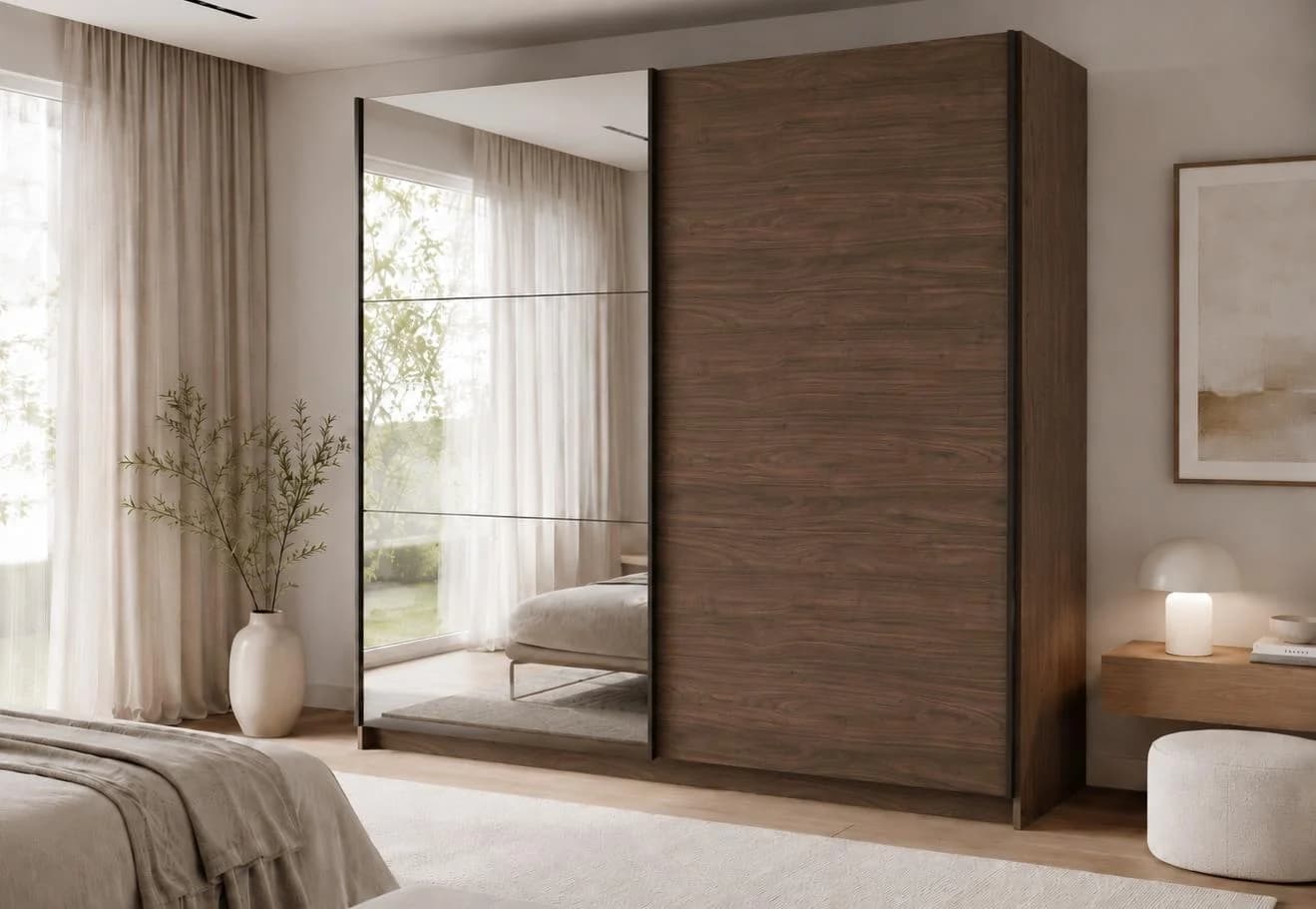 Home Affaire MALOJA Kleiderschrank 200 cm mit Schiebetüren und Spiegel