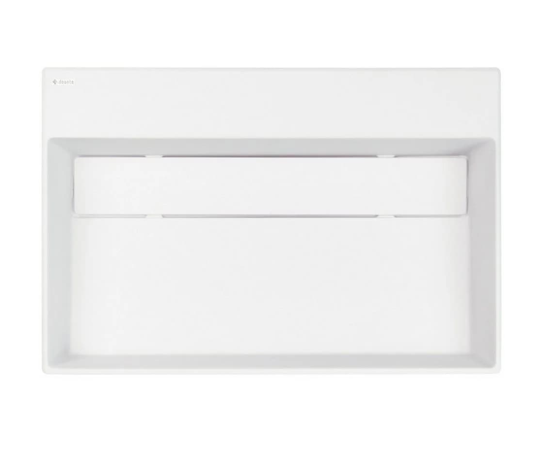Deante Aufsatzwaschbecken Weiß Granitoptik 60 cm Komplett-Set