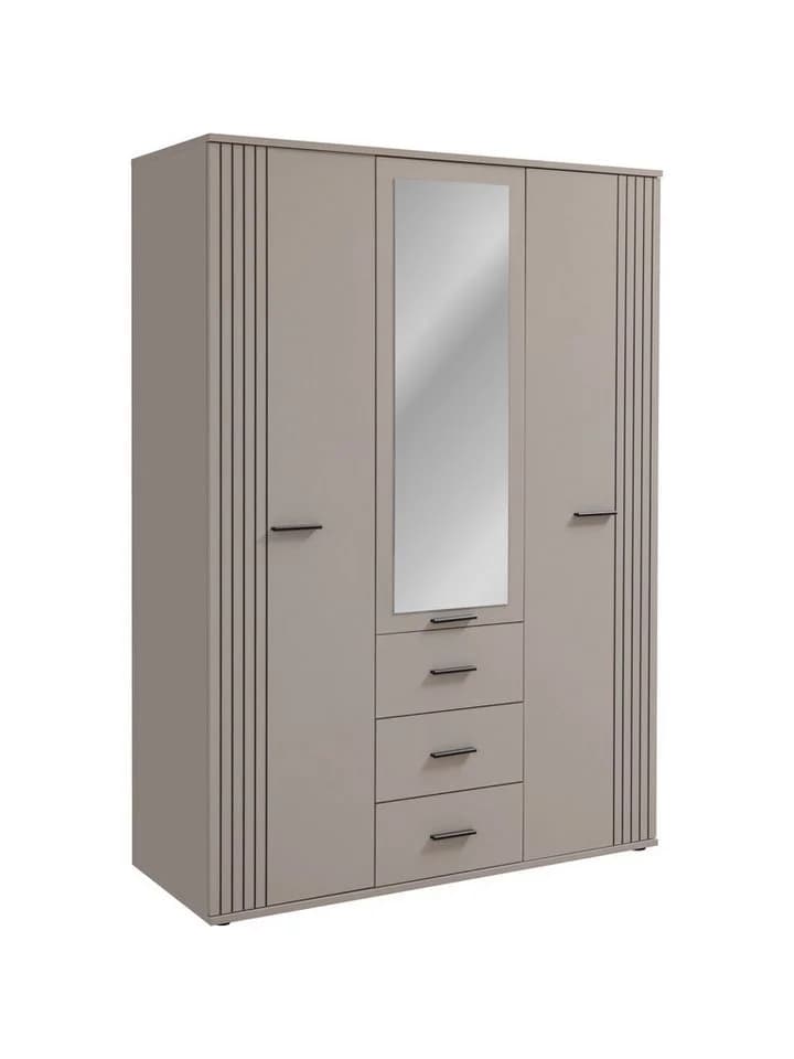 ASM-Moebel Jugendzimmer-Set Sigma Set I 6-teilig Beige mit Spiegel
