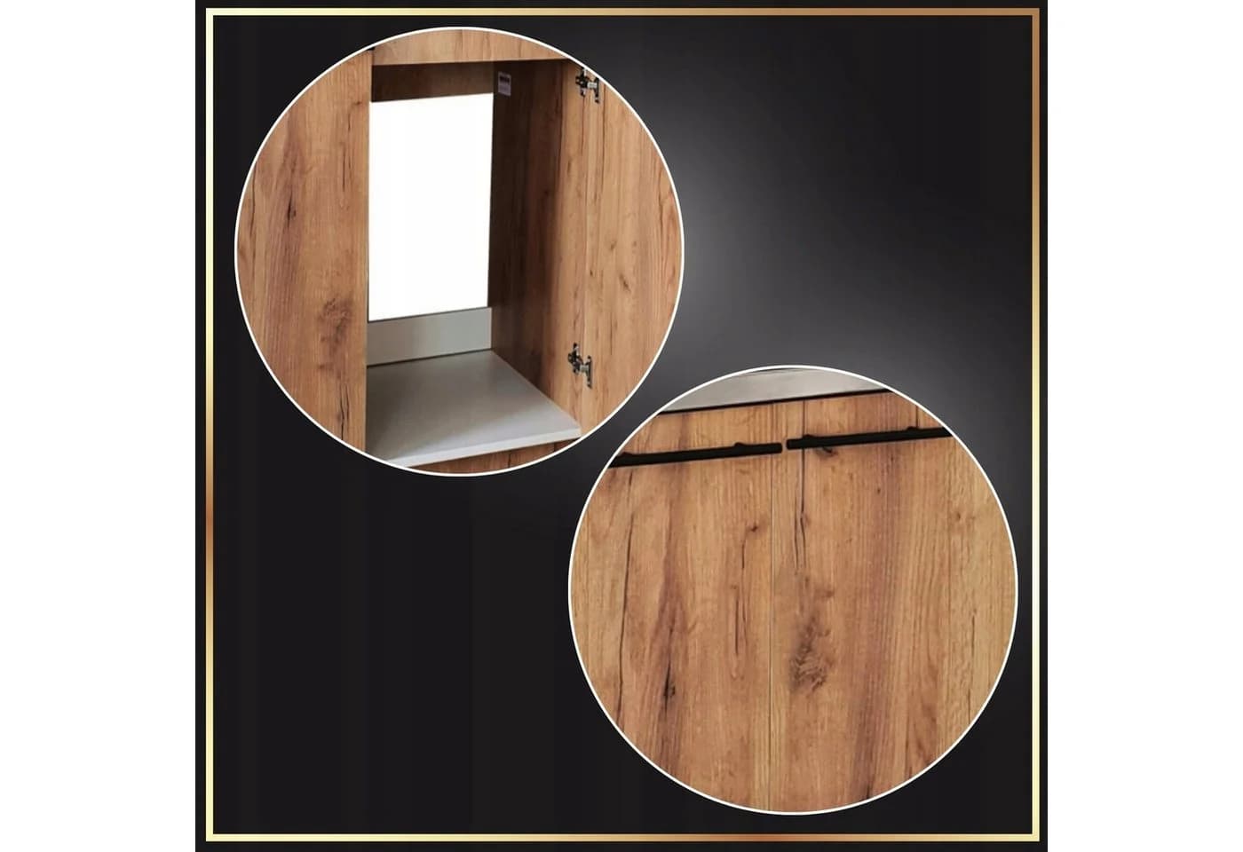 STAMAR Spülenschrank Küchenschrank 80cm Sonoma Eiche Spüle Hocharmatur Siphon Set