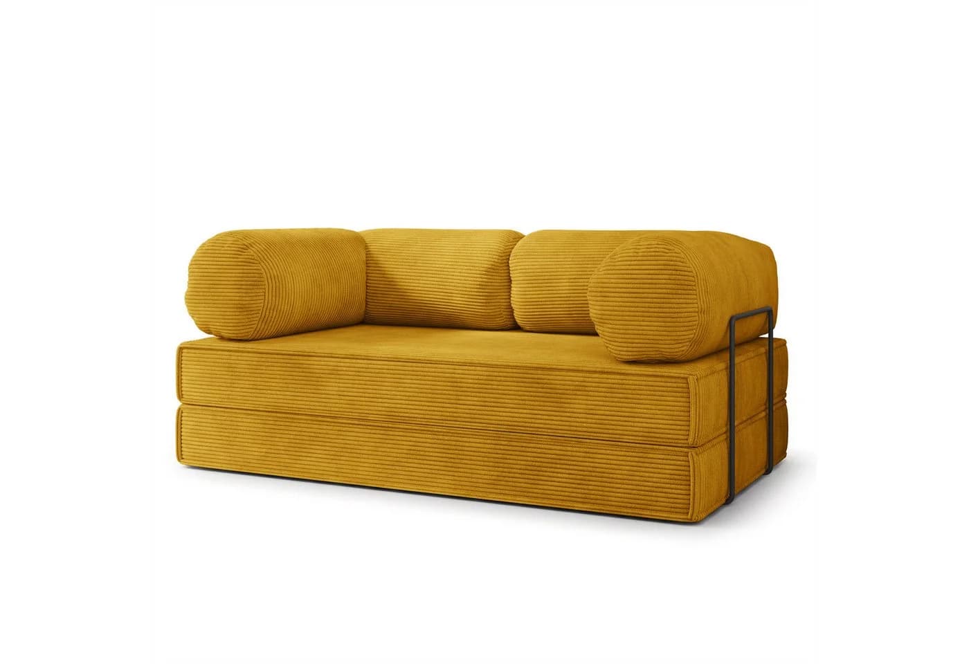 ALVIO Schlafsofa mit Schlaffunktion, Vollschaum & Metallgestell