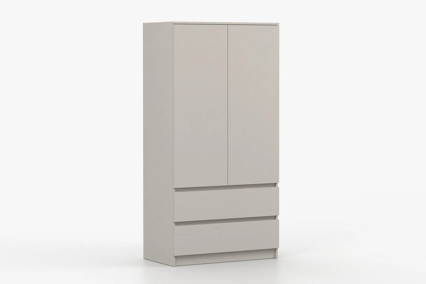 Deine Möbel 24 Kleiderschrank SIMO 02 Weiß 2-Türig