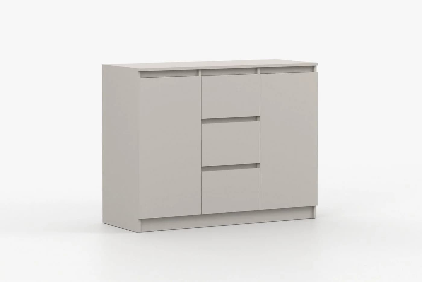 Deine Möbel 24 Kommode SIMO 04 Weiß Grifflos 120 cm