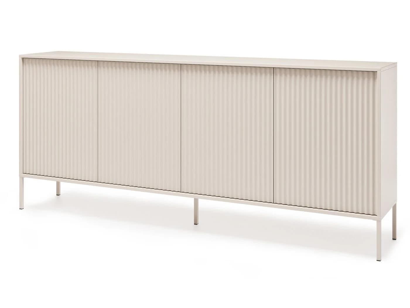 Beautysofa Kommode NOTO 200 cm mit 4 Türen Push-to-Open