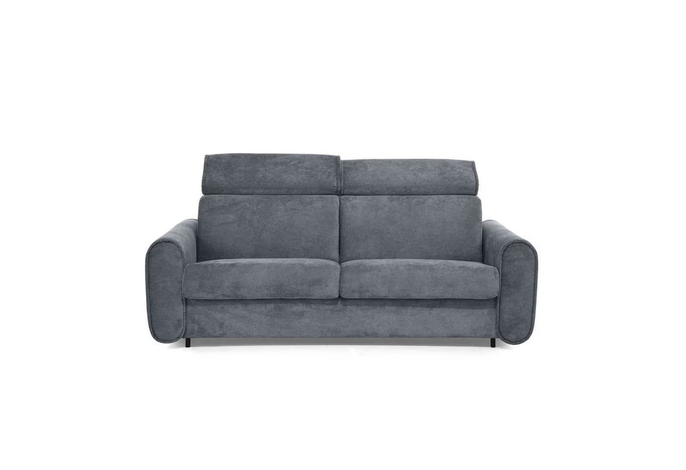 Beautysofa Pavarti Schlafsofa mit Klappmechanismus und Bettkasten Grau