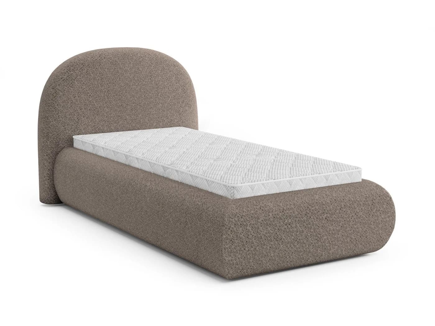 Beautysofa Polsterbett MOTTI mit Bettkasten und gepolstertem Kopfteil