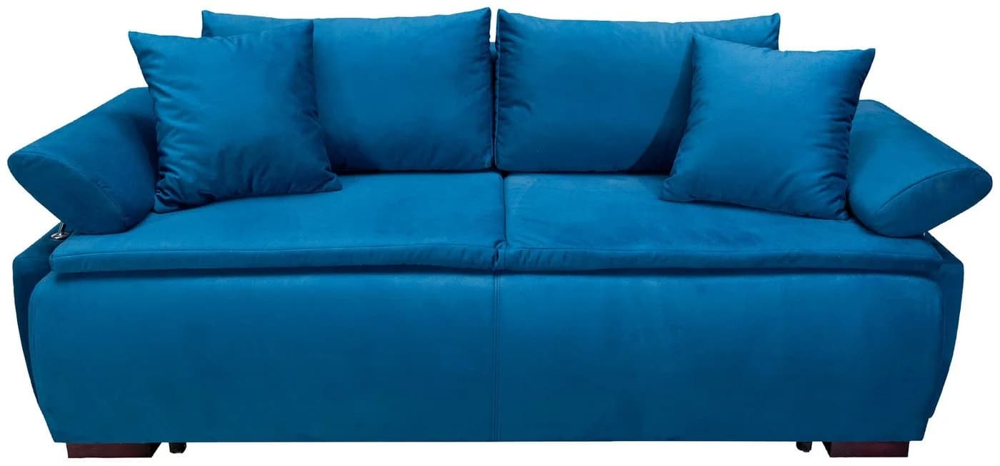 Schlafsofa HOME AFFAIRE Romeo Marineblau mit Boxspringaufbau