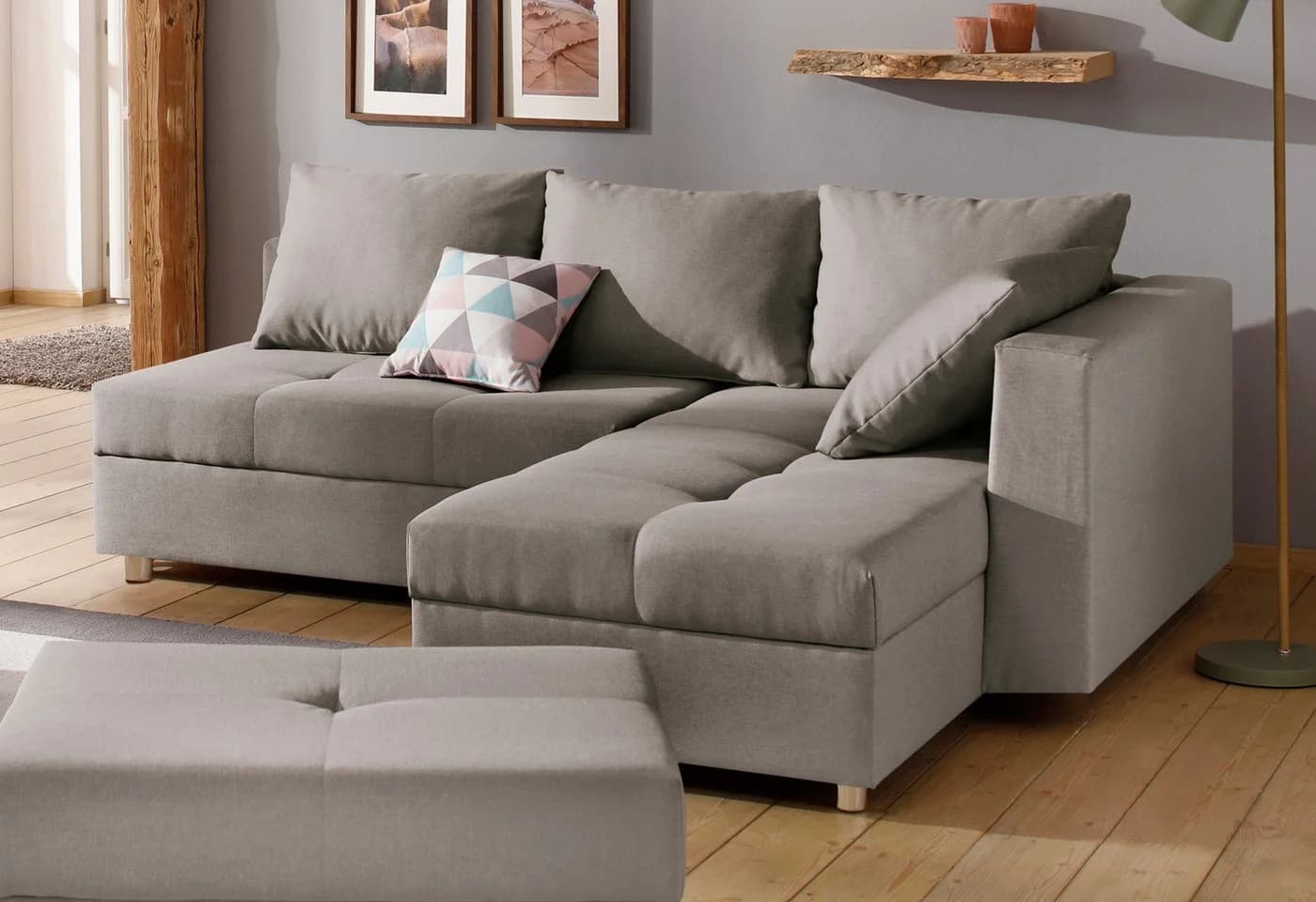 Home affaire Ecksofa Italia L-Form mit Bettfunktion und Bettkasten