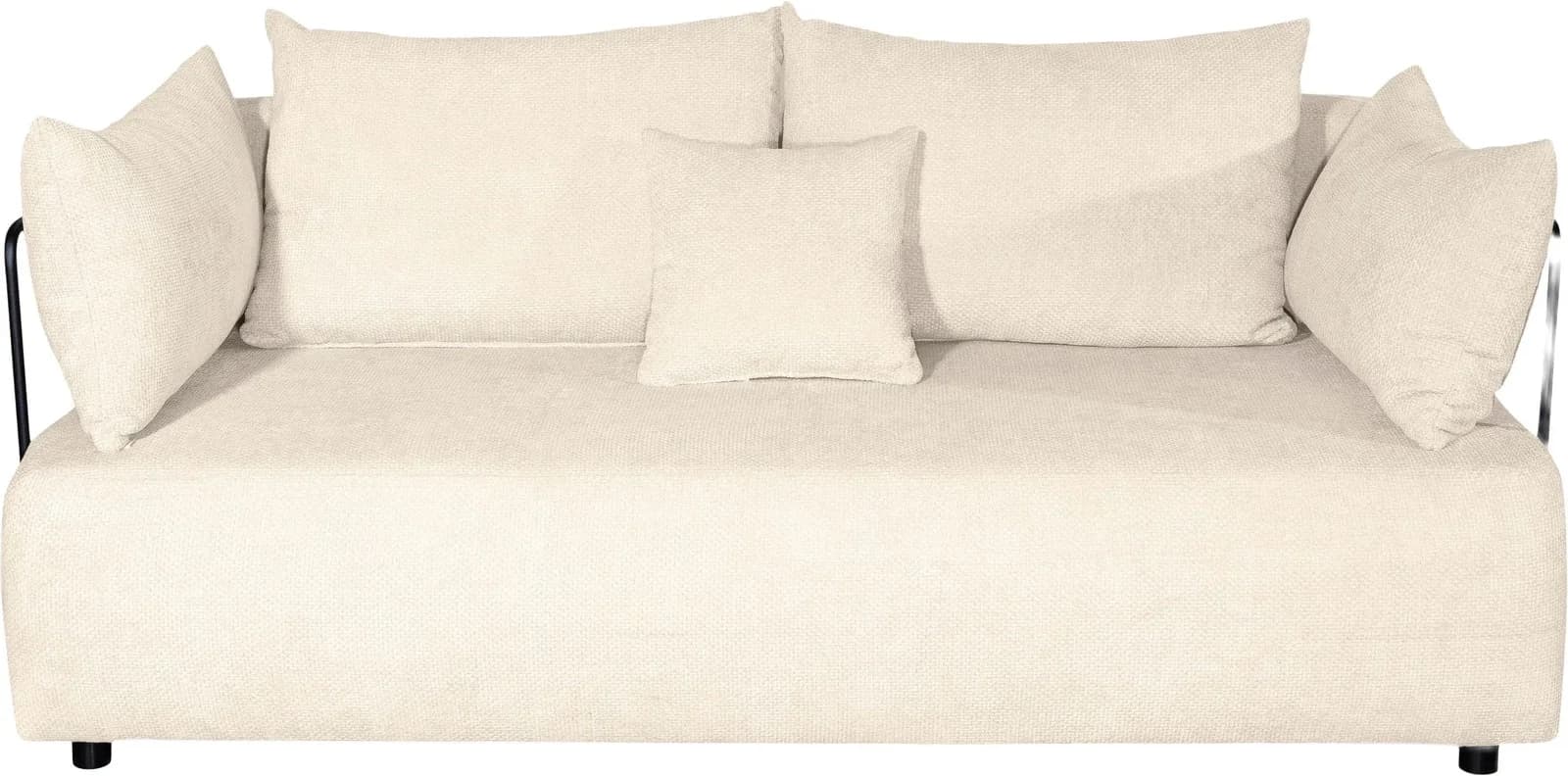 COLLECTION AB Schlafsofa Maria Beige mit Bettkasten und Federkern