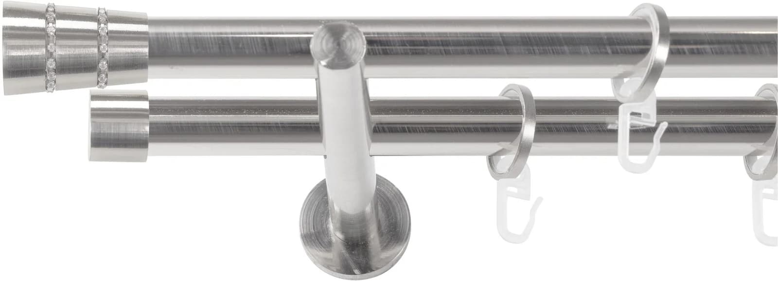 SN DECO GROUP Gardinenstange Silber Edelstahloptik 440cm