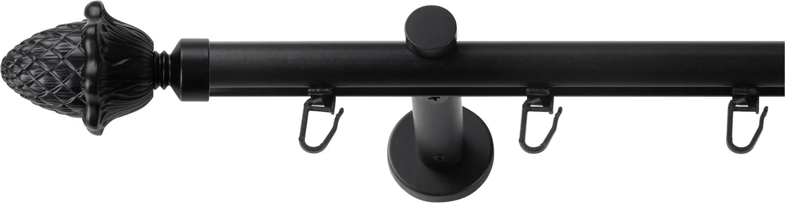 SN DECO GROUP Gardinenstange Schwarz 440cm Ø19mm