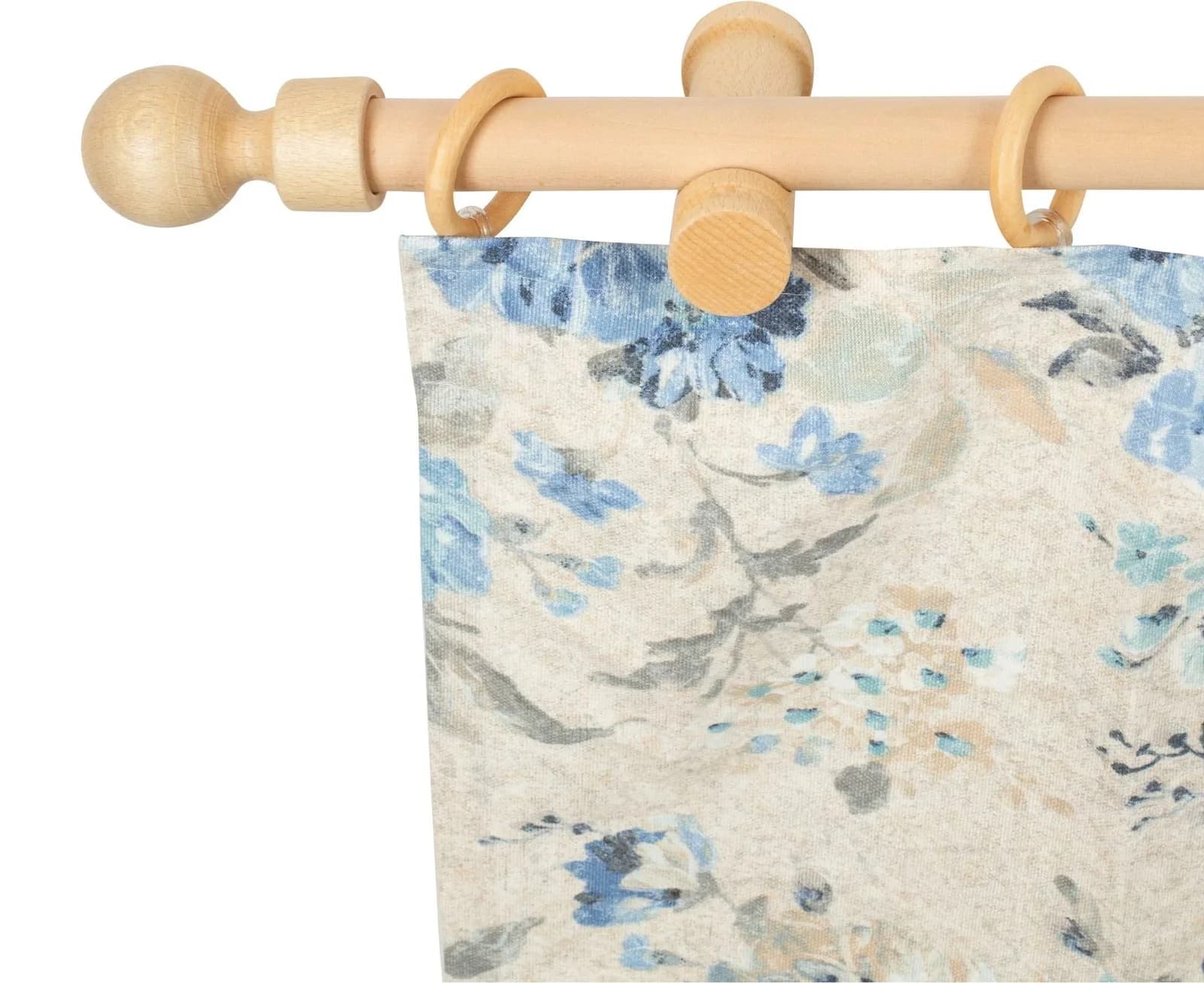 SN DECO GROUP Gardinenstange Giro 440 cm Beige Holz Komplettset