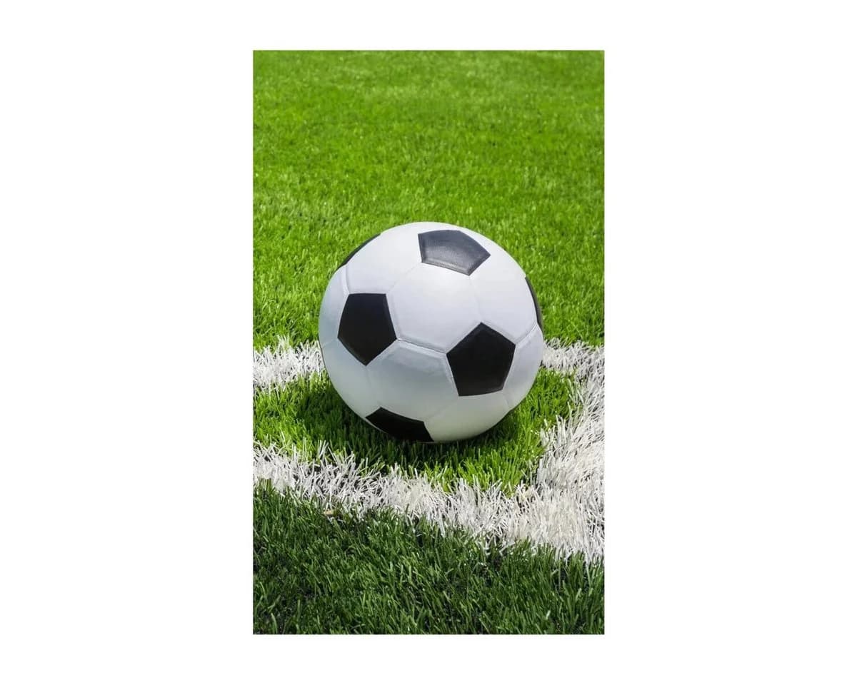 Wisam Handtuch 30x50cm Fußball Corner Motiv 100% Baumwolle Blau