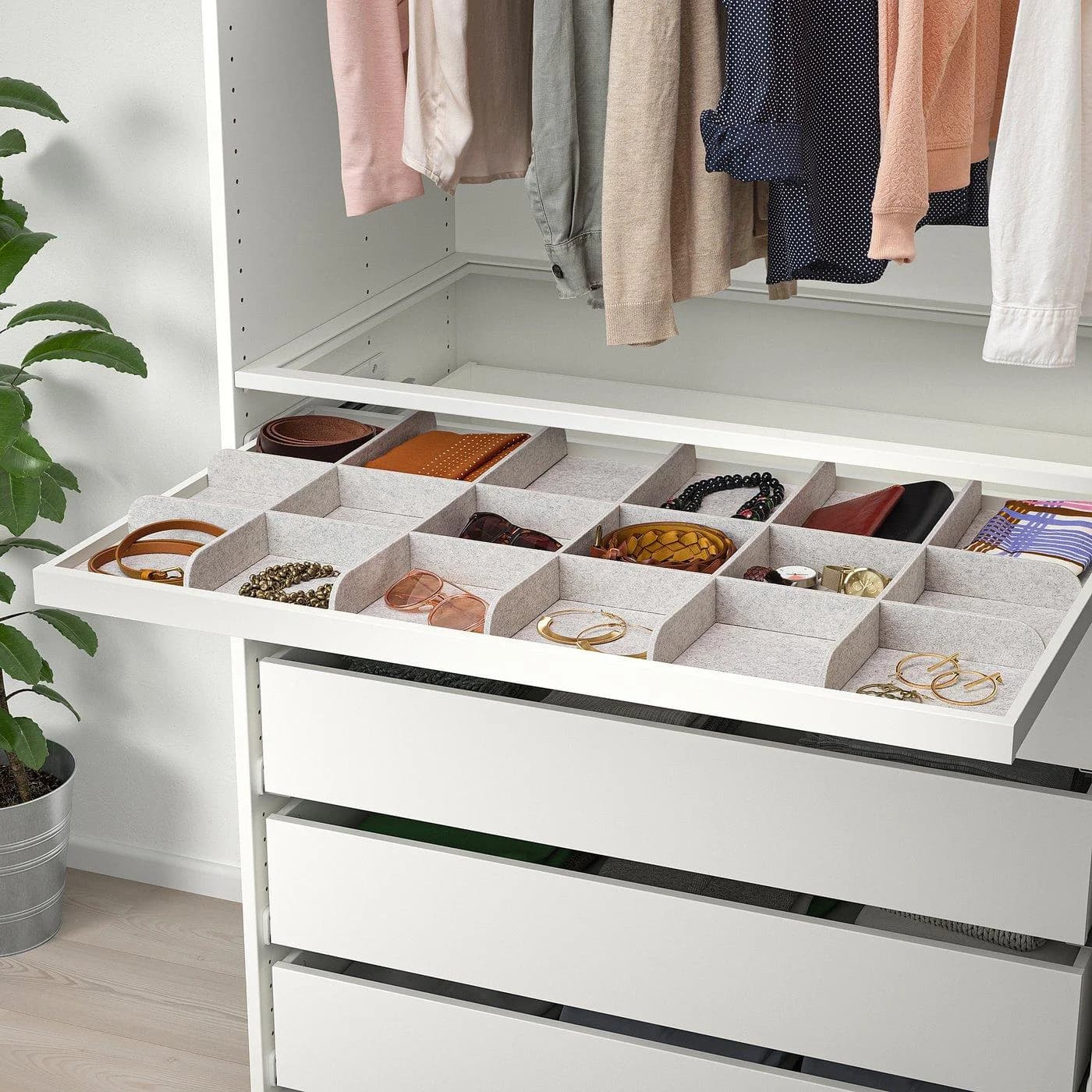IKEA KOMPLEMENT Trennsteg für Ausziehboden Hellgrau