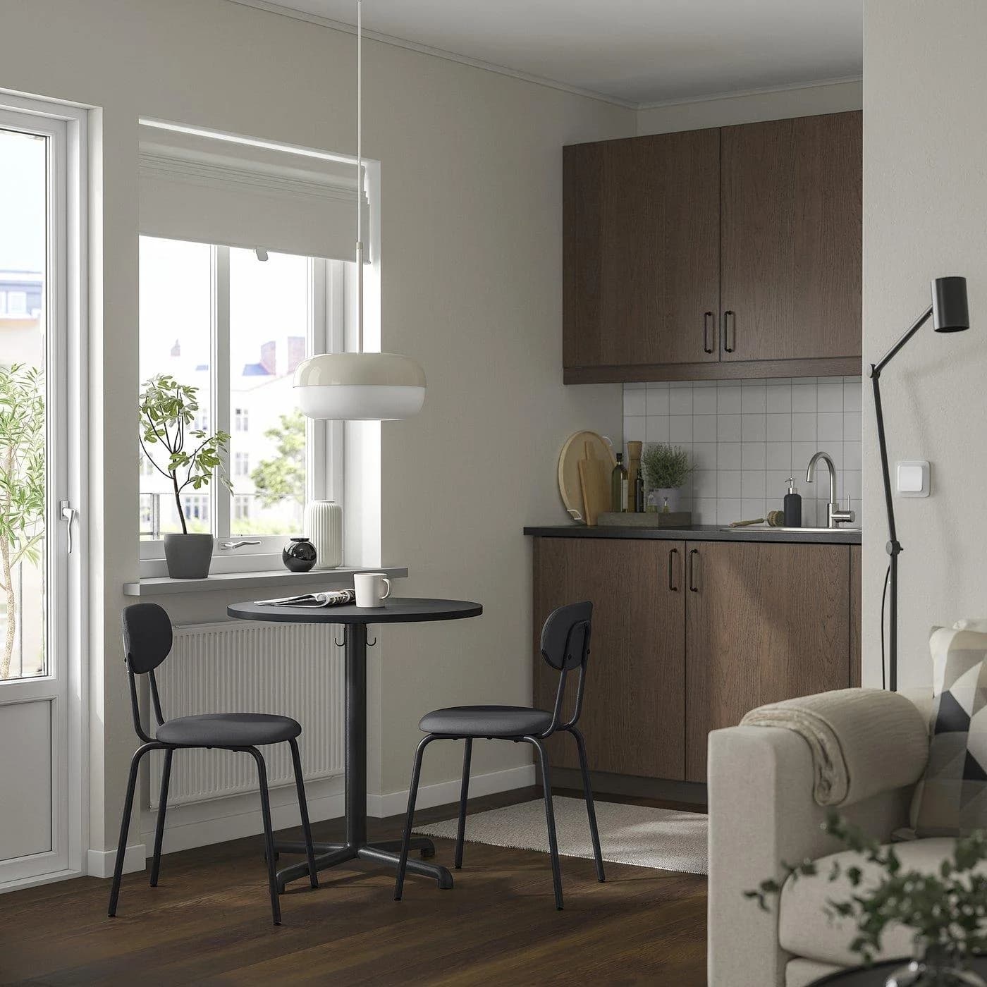 IKEA STENSELE Tisch rund anthrazit modern
