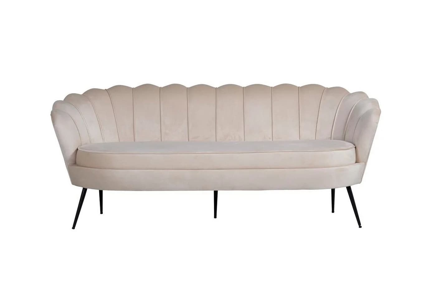 ebuy24 Sofa Nice Sofa 3 Personen velour beige