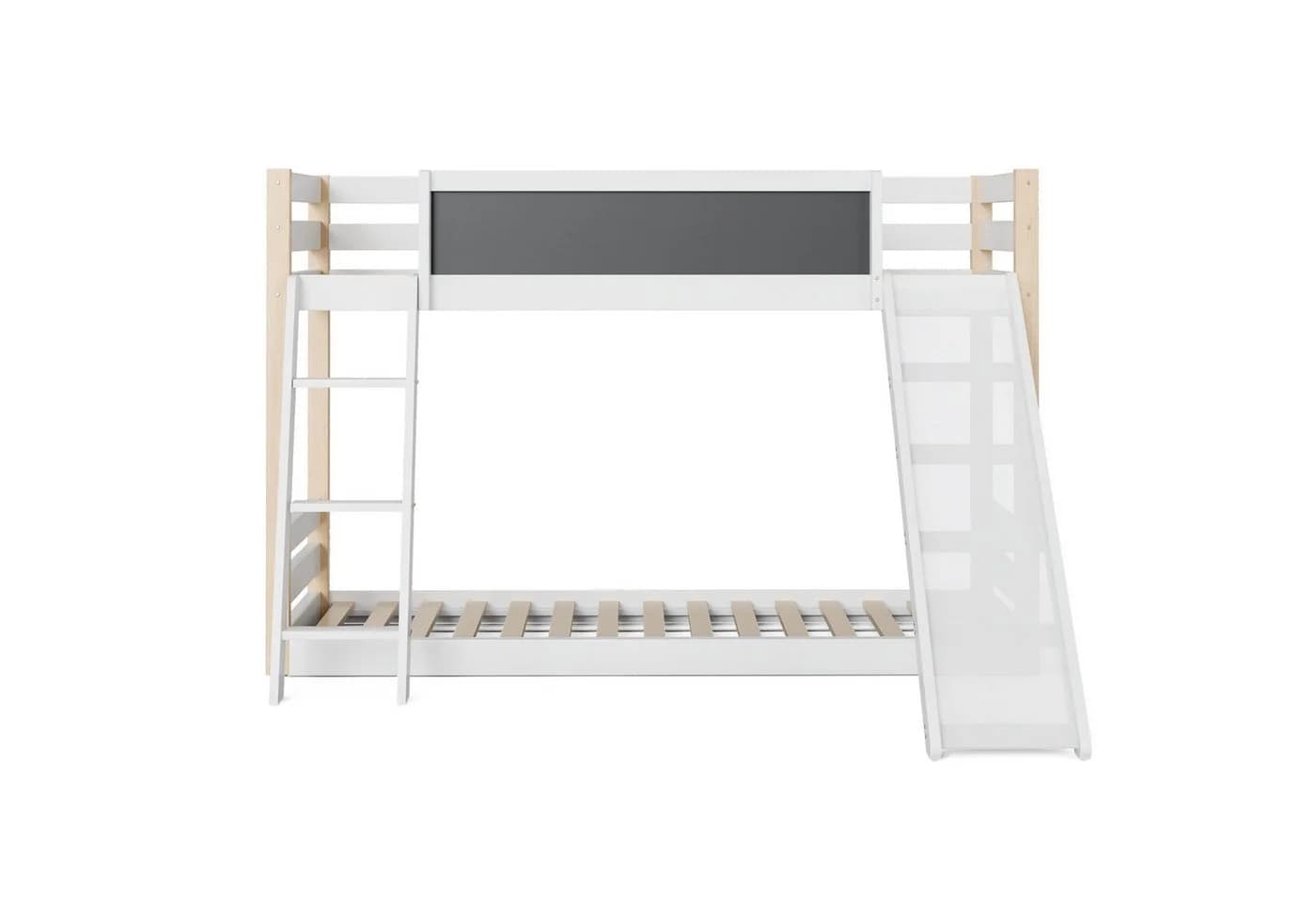 LVHOM Hochbett Massivholz 2 Betten 90x200cm mit Rutsche