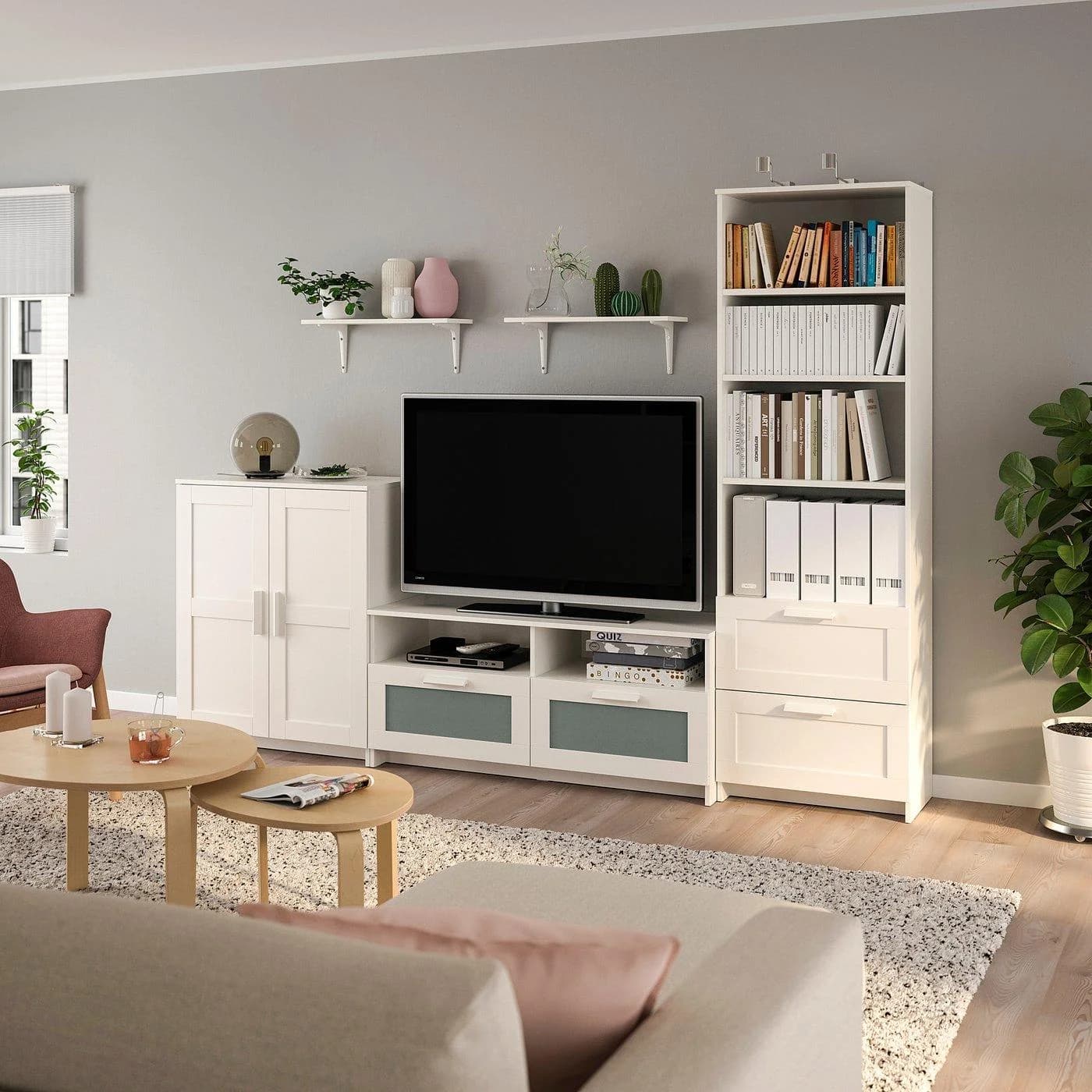 IKEA BRIMNES / BURHULT TV-Möbel Kombination Weiß