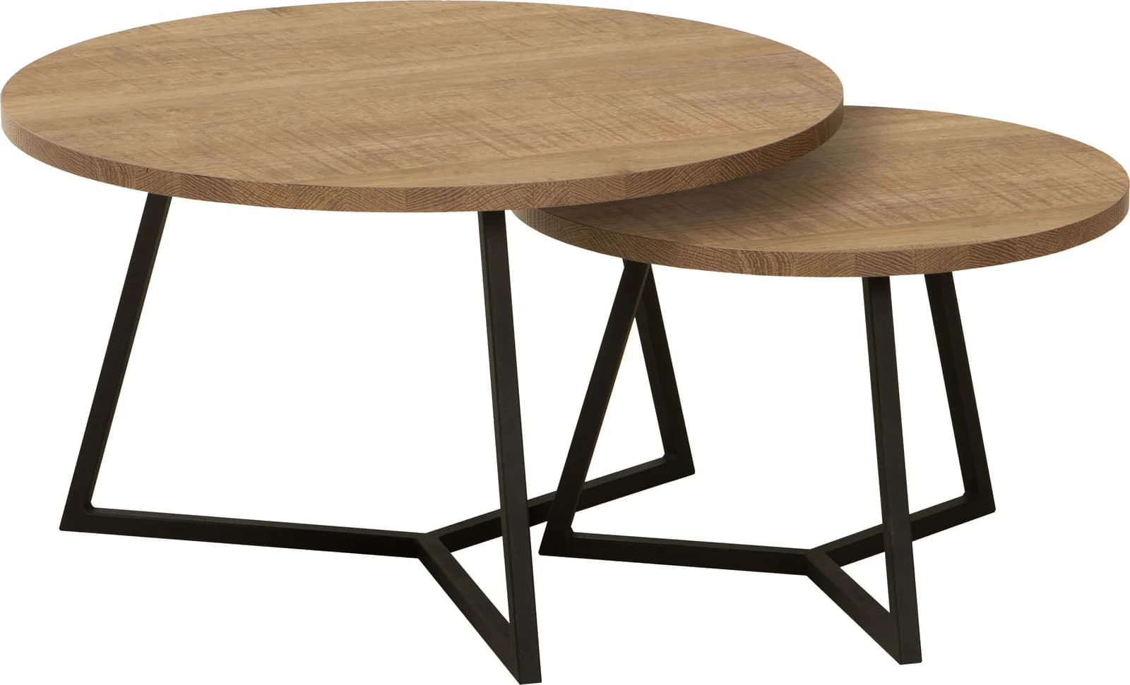 OMG DESIGN Torino Couchtisch 2er Set Gelb Schwarz Verstellbar