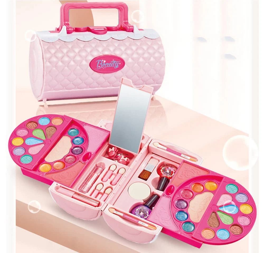 KINSI Lernspielzeug Kinder Schminkkoffer Prinzessin Kosmetikset Bunt