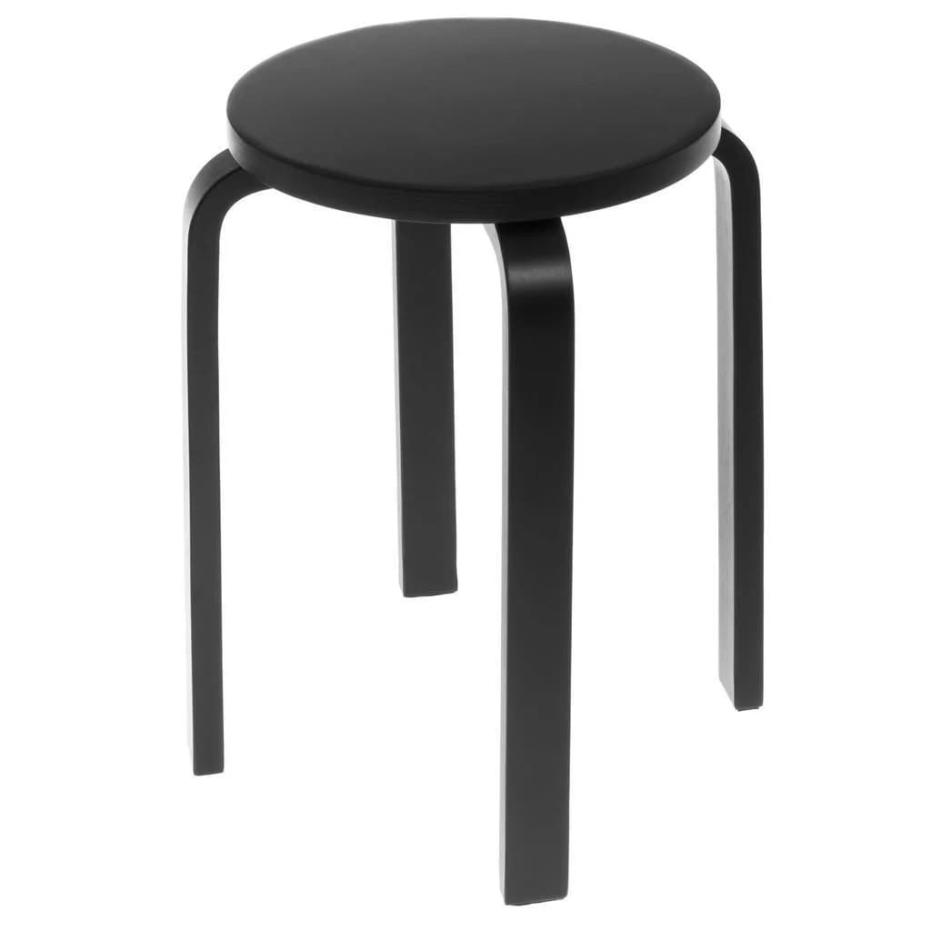 Küchenhocker Schwarz Holzwerkstoff Minimalistisch