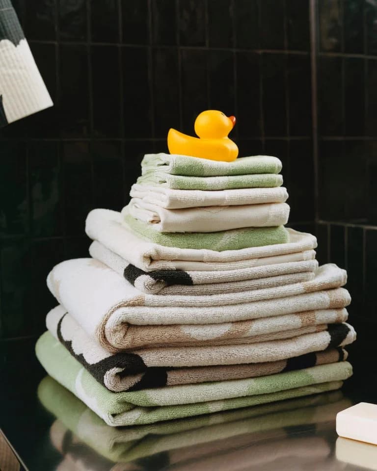 Marimekko Gästehandtuch Unikko Beige Weiß Frottee