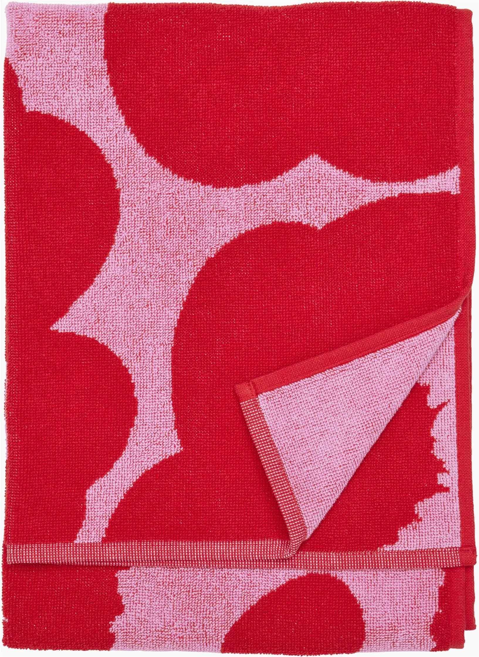 MARIMEKKO Handtuch UNIKKO Rosa Rot 100% Baumwolle