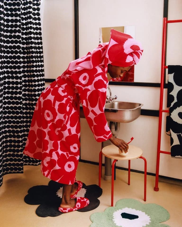Marimekko Gästehandtuch Unikko Rosa Rot