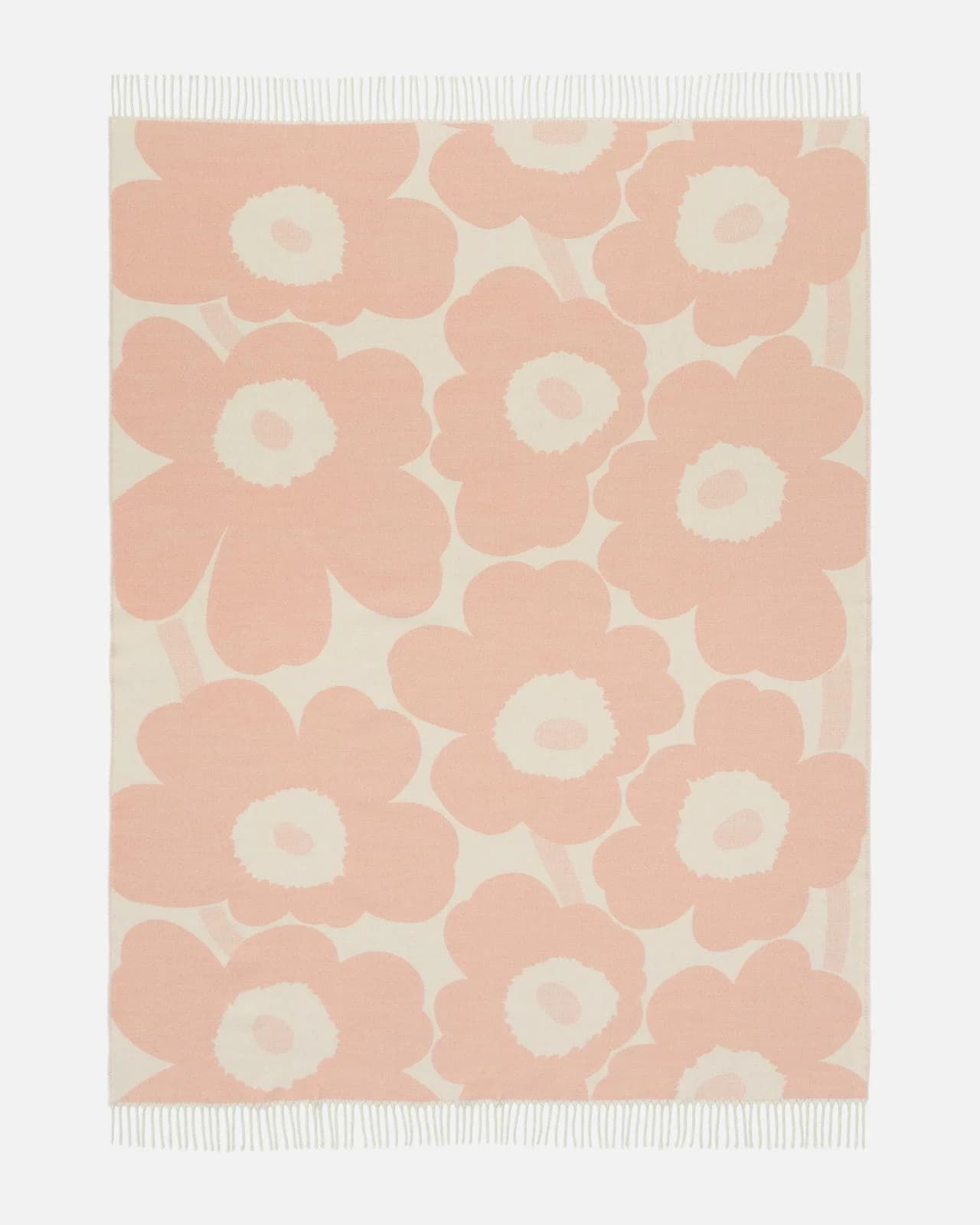 MARIMEKKO Wohndecke UNIKKO Rosa Baumwolle Wolle
