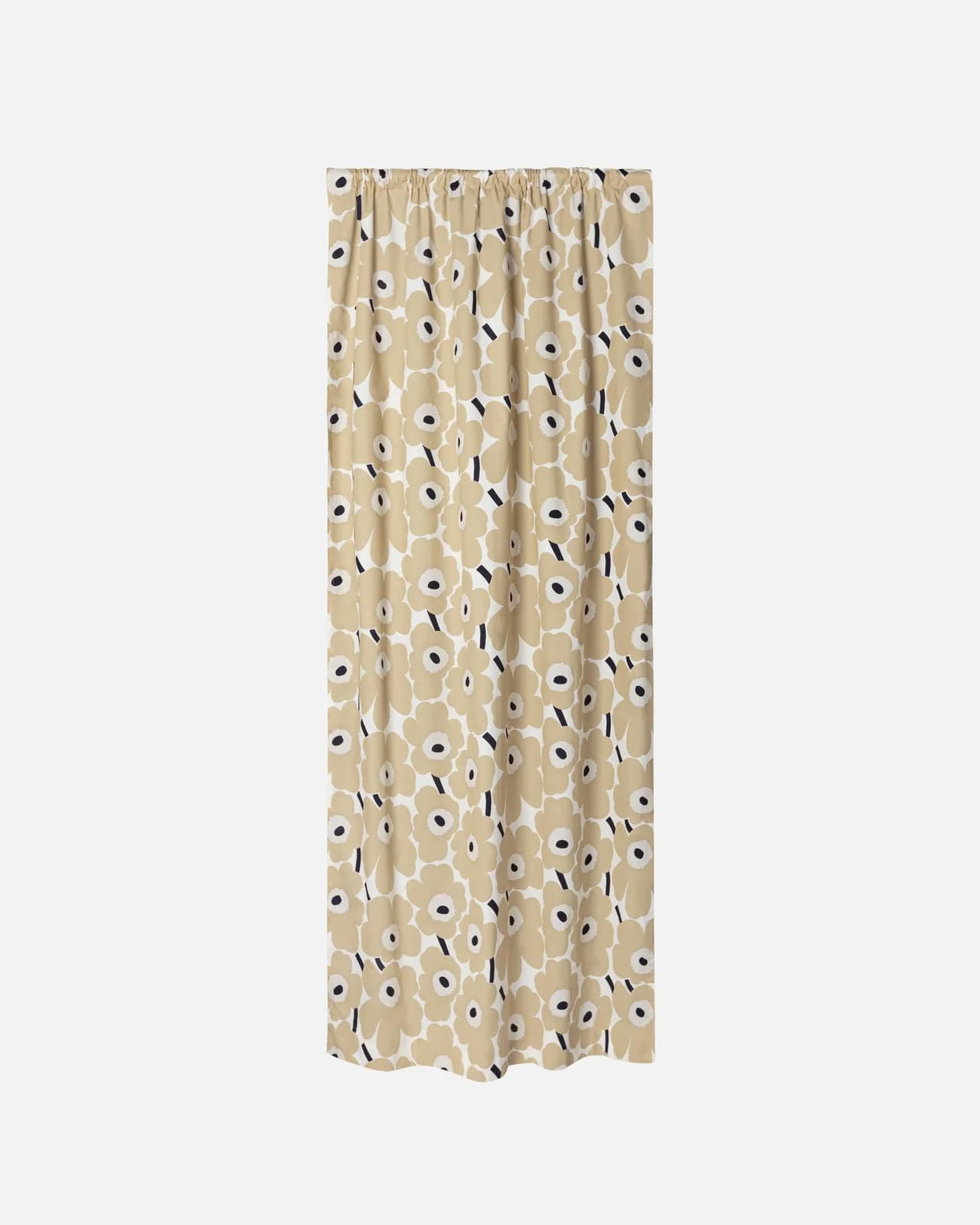 MARIMEKKO Vorhang UNIKKO Baumwolle Beige Dunkelblau Weiß