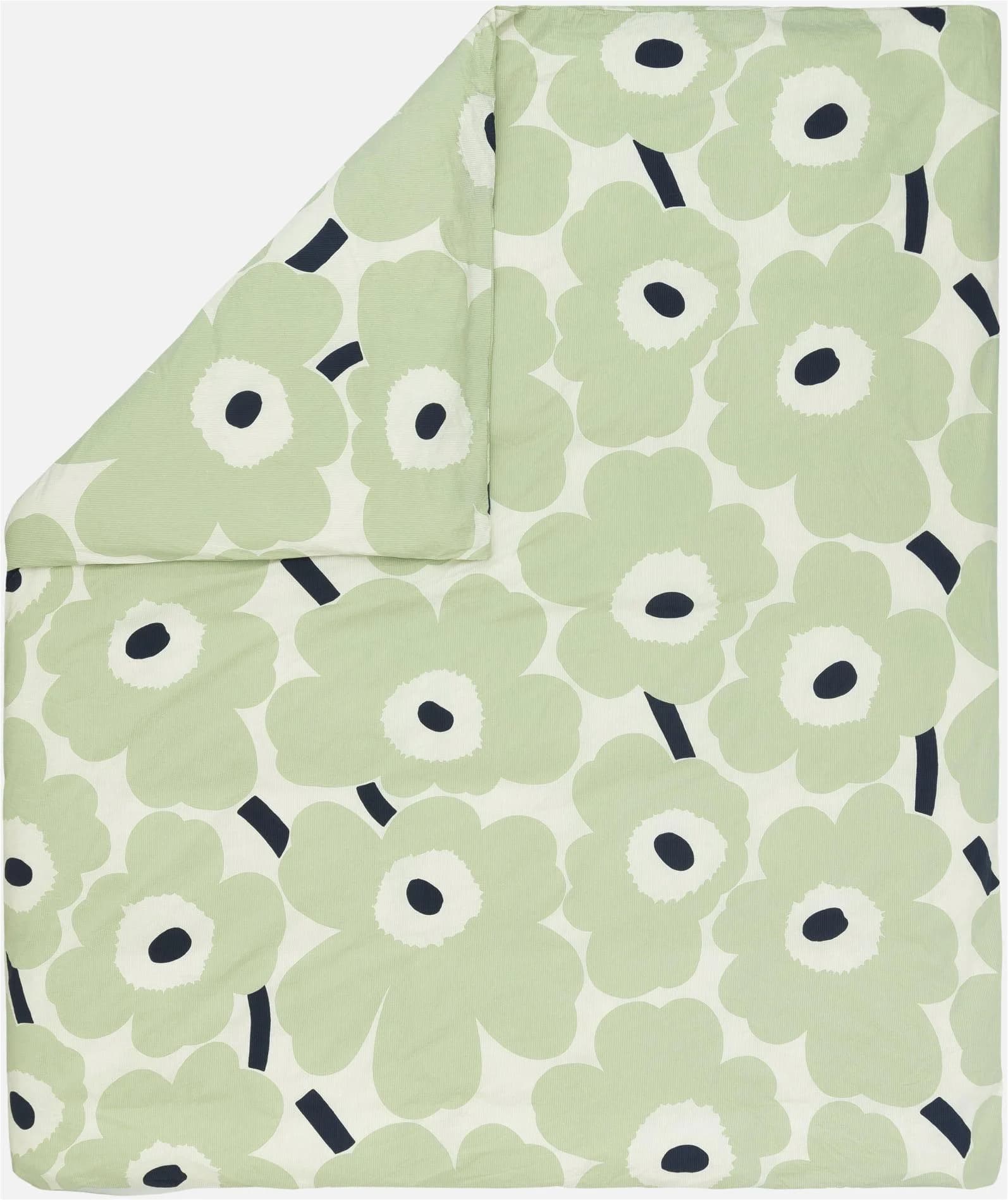 MARIMEKKO UNIKKO Bettbezug Blau Seersucker 100% Baumwolle