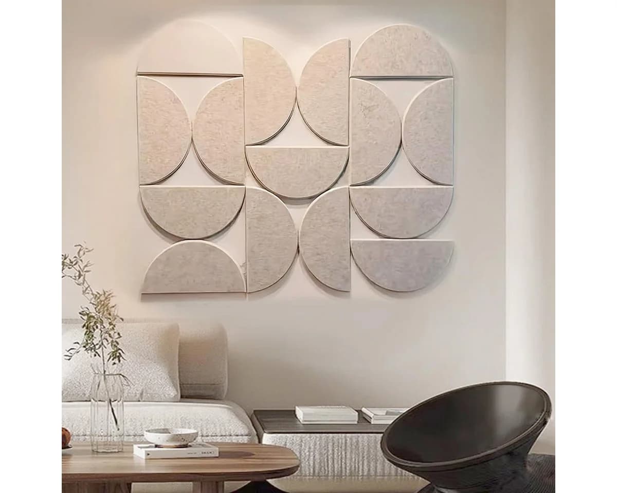 Agger Pinnwand 12-tlg. Filz Selbstklebend Halbkreis Beige